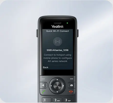 Teléfono IP inalámbrico Wi-Fi Yealink AX83H